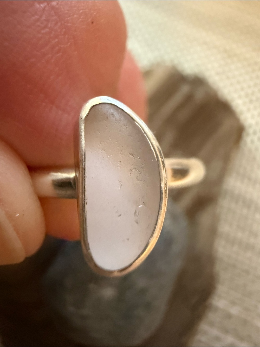 Sea Glass Ring- Lavender color